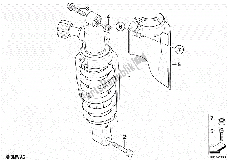 Todas las partes para Puntal De Resorte, Trasero de BMW R 1200 GS ADV K 255 2006 - 2007