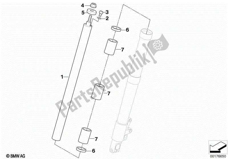 Todas las partes para Puntal de BMW R 1200 GS ADV K 255 2006 - 2007