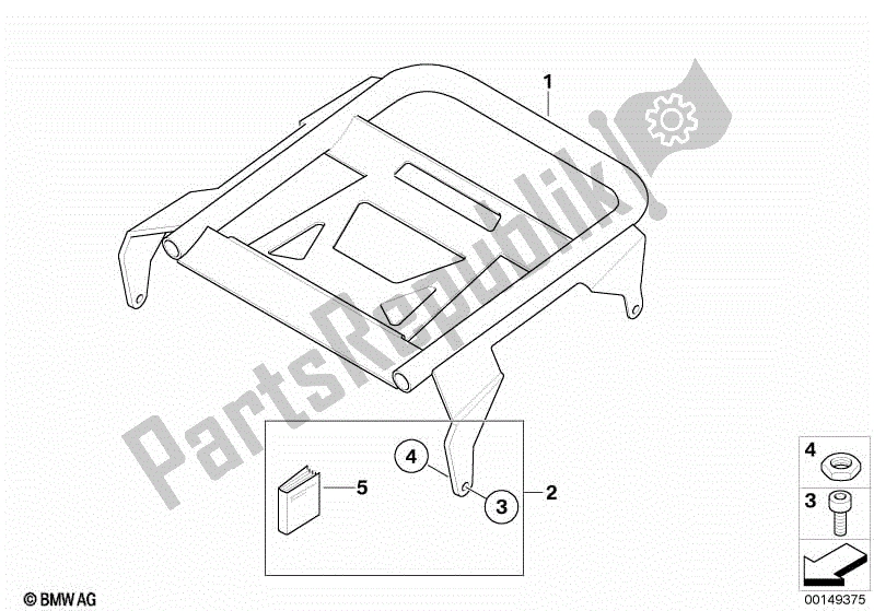 Todas las partes para Portaequipajes Superior de BMW R 1200 GS ADV K 255 2006 - 2007