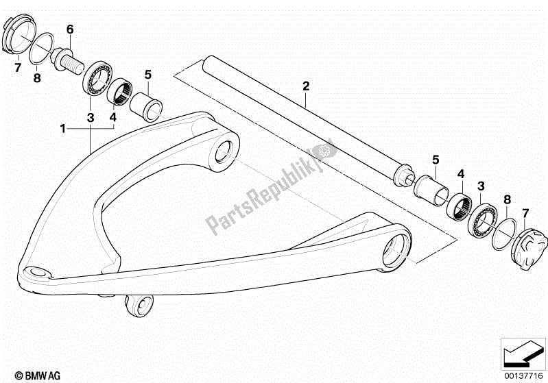 Todas las partes para Brazo De Remolque de BMW R 1200 GS ADV K 255 2006 - 2007