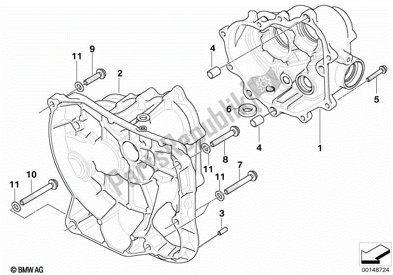 Todas las partes para Carcasa De Transmisión de BMW R 1200 GS ADV K 255 2006 - 2007