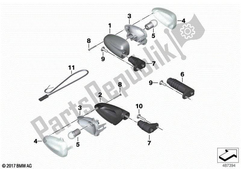 Todas las partes para Luces Indicadoras De Dirección Blancas de BMW R 1200 GS ADV K 255 2006 - 2007