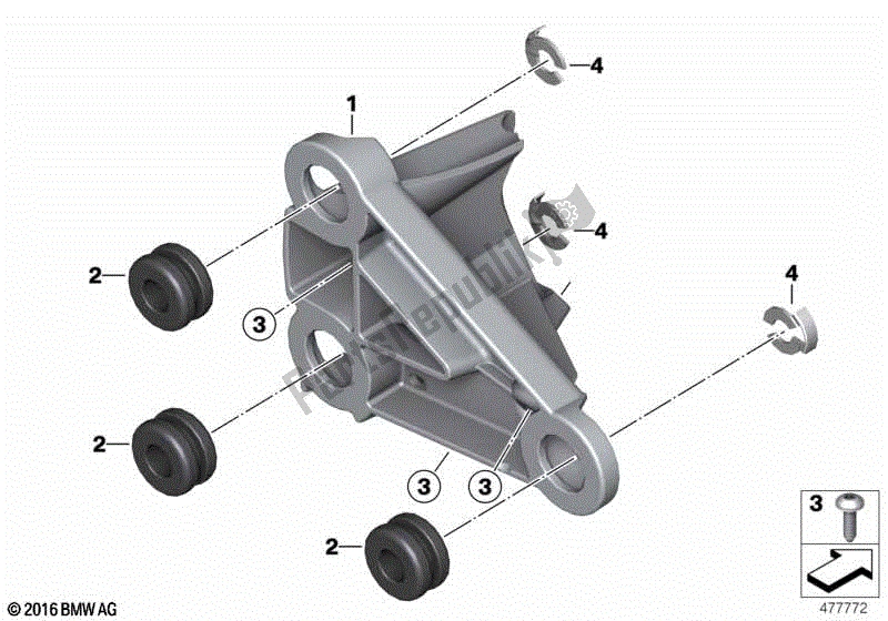 Todas las partes para Soporte F Grupo De Instrumentos de BMW R 1200 GS ADV K 255 2008 - 2009