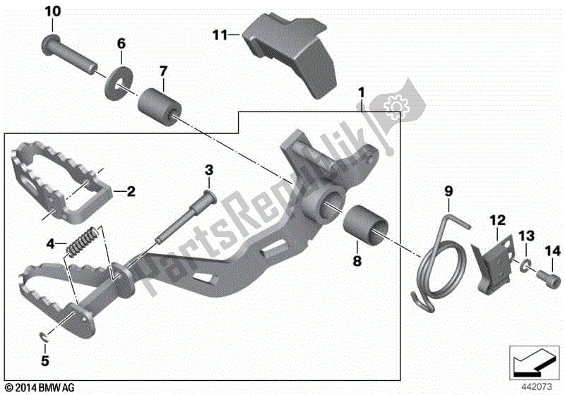 Todas las partes para Pedal De Freno de BMW R 1200 GS ADV K 255 2008 - 2009