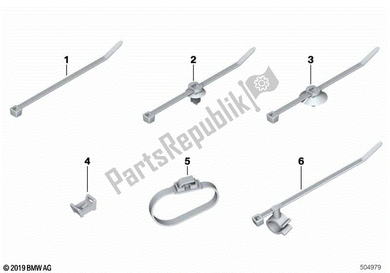 All parts for the Cable Tie, Cable Tie With Bracket of the BMW R 1200 GS ADV K 255 2008 - 2009