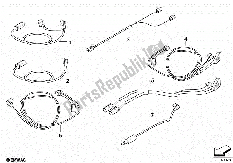 Todas las partes para Connect. Cable Para Sistema De Navegación de BMW R 1200 GS ADV K 255 2008 - 2009