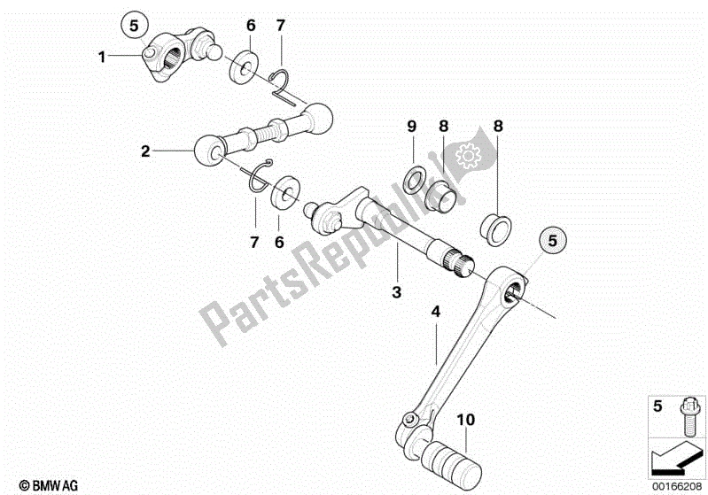 Todas las partes para Piezas De Cambio De Marchas Externas / Palanca De Cambio de BMW R 1200 GS ADV K 255 2008 - 2009