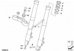 Fork slider/lower fork bridge