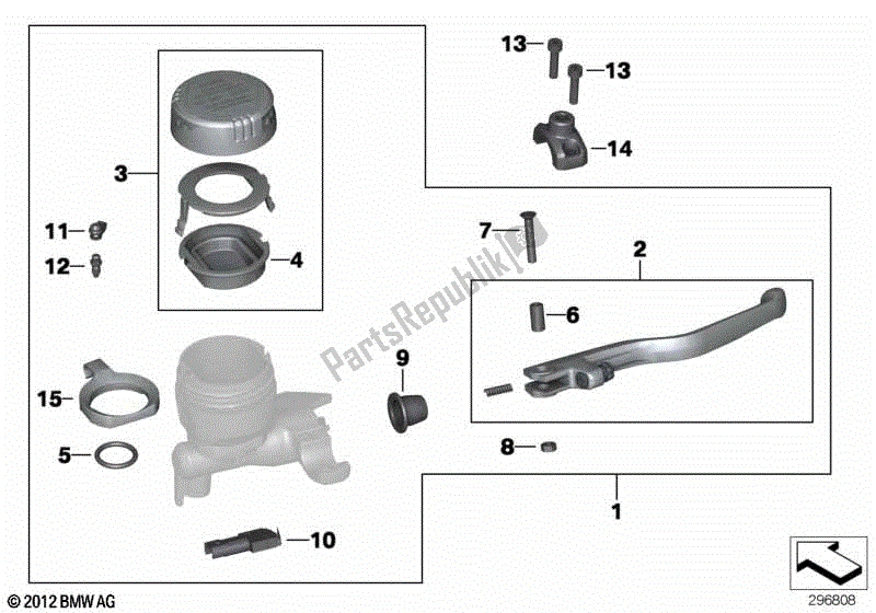 Alle onderdelen voor de Handrem Hendel van de BMW R 1200 GS ADV K 255 2008 - 2009