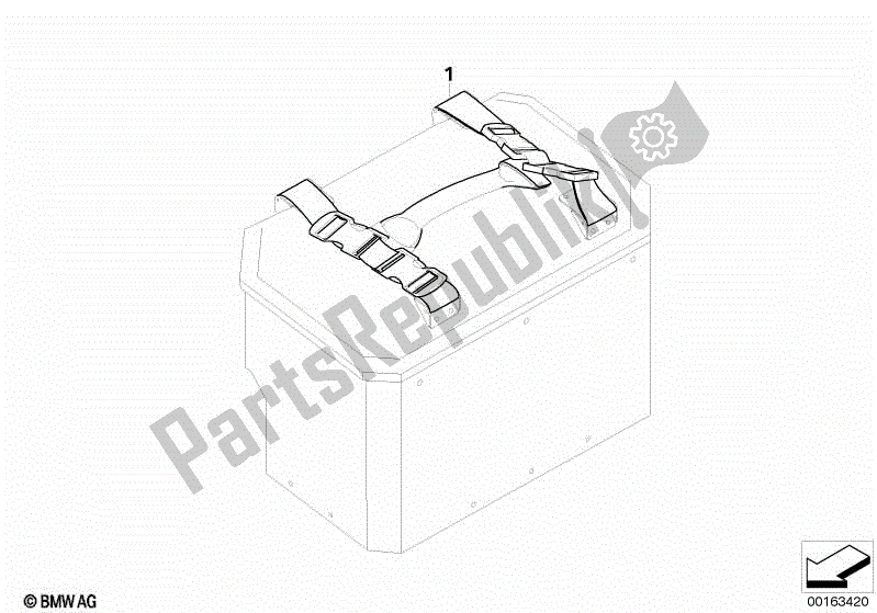 Todas las partes para Asa Para Estuche De Aluminio / Estuche Superior De Aluminio de BMW R 1200 GS ADV K 255 2008 - 2009