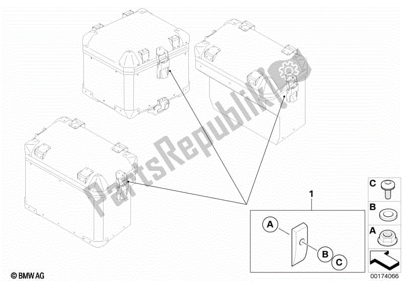 Alle onderdelen voor de Set, Ventilatie Uitlaat Deksel van de BMW R 1200 GS ADV K 255 2008 - 2009