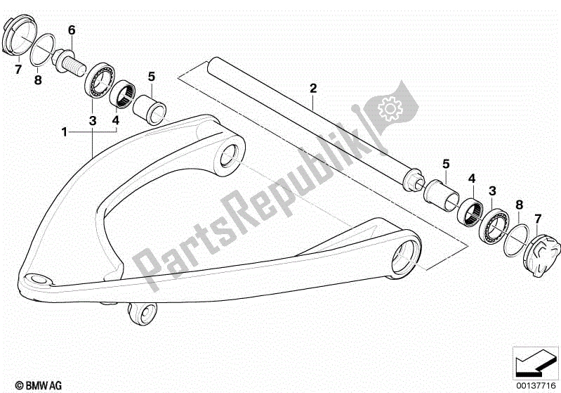 Todas las partes para Brazo De Remolque de BMW R 1200 GS ADV K 255 2008 - 2009