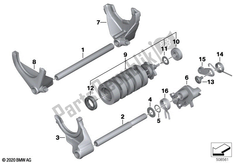 Todas las partes para Componentes De Cambio De Transmisión De 6 Velocidades de BMW R 1200 GS ADV K 255 2010 - 2013