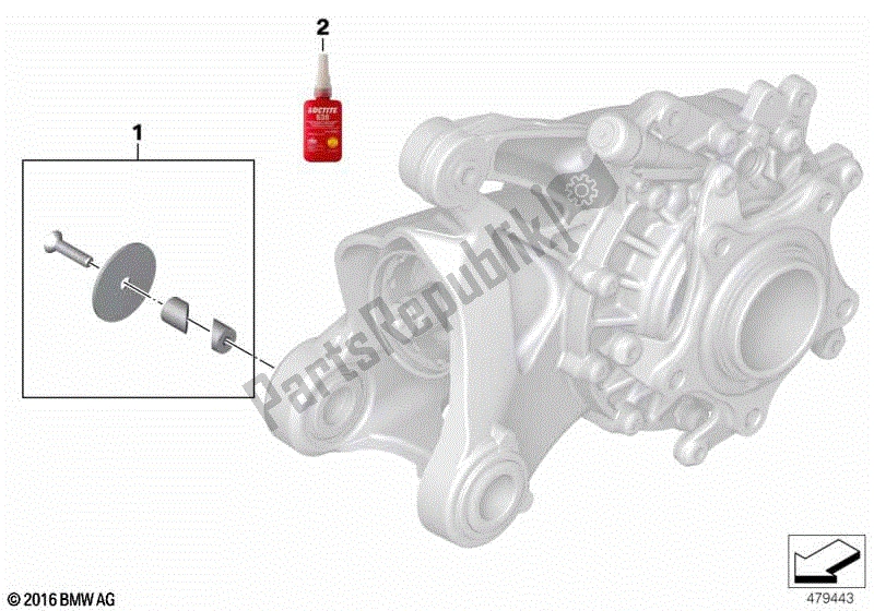 Todas las partes para Cubierta De Montaje De Transmisión Angular Mecanizada de BMW R 1200 GS ADV K 255 2010 - 2013