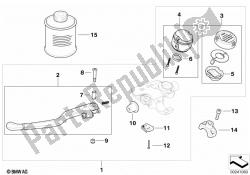 Clutch lever assembly, smoked glass