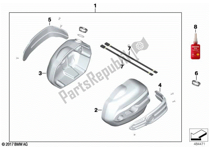 Todas las partes para Tapas De Culata Mecanizadas de BMW R 1200 GS ADV K 255 2010 - 2013