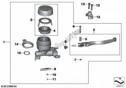 conjunto do travão de mão braçadeira do guiador m6