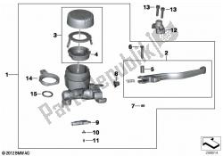 conjunto do travão de mão braçadeira do guiador m6