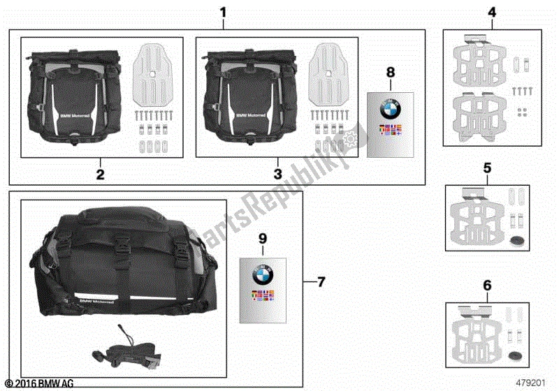 Todas las partes para Sistema De Equipaje Diverso de BMW R 1200 GS ADV K 255 2010 - 2013