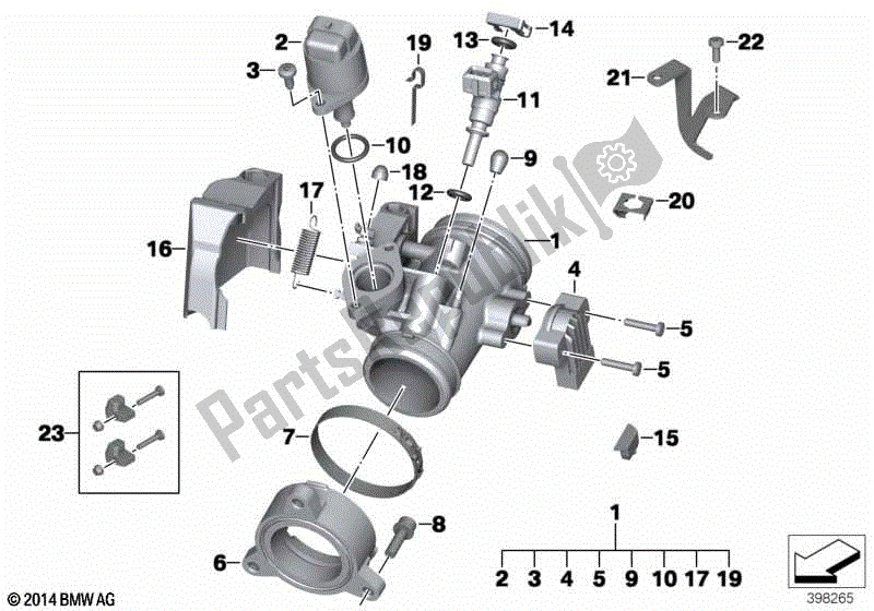 Todas las partes para Conjunto De Carcasa Del Acelerador de BMW R 1200 GS ADV K 255 2010 - 2013