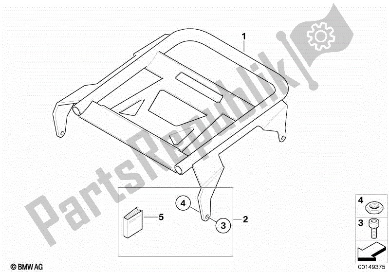 Todas las partes para Portaequipajes Superior de BMW R 1200 GS ADV K 255 2010 - 2013