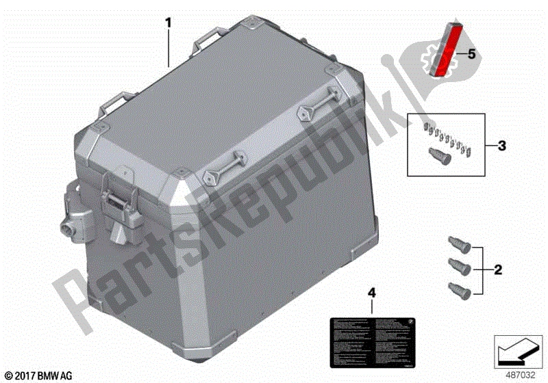 Todas las partes para Caja De Aluminio de BMW R 1200 GS ADV K 51 2012 - 2018