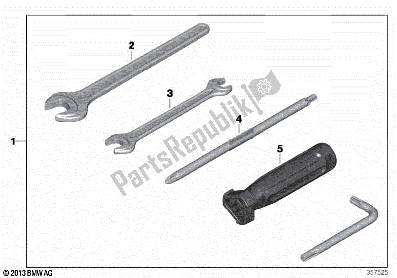 Alle onderdelen voor de Auto Gereedschap van de BMW R 1200 GS ADV K 51 2012 - 2018