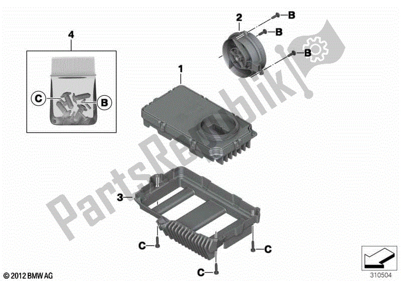 Alle onderdelen voor de Regeleenheid Voor Led-koplamp / Ventilator van de BMW R 1200 GS ADV K 51 2012 - 2018