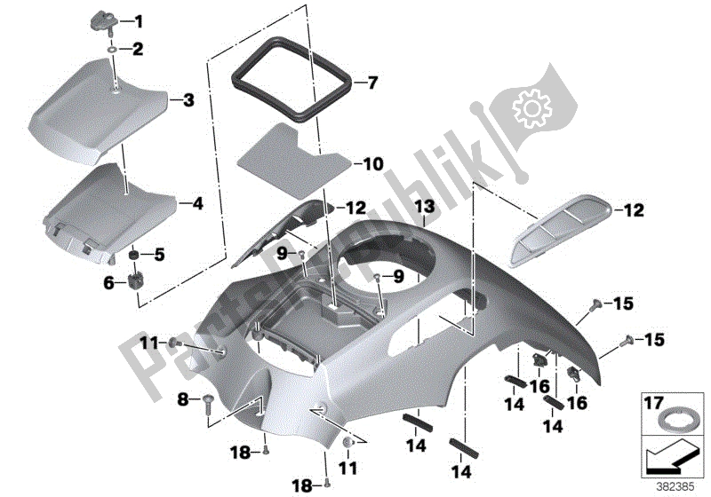 Todas las partes para Tapa Para Tanque De Combustible de BMW R 1200 GS ADV K 51 2012 - 2018