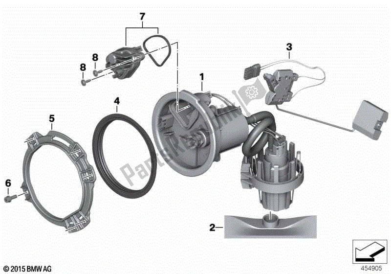 Alle onderdelen voor de Levering, Controle-eenheden, Brandstofpomp van de BMW R 1200 GS ADV K 51 2012 - 2018