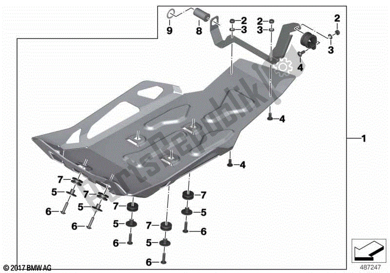 Todas las partes para Protección Del Motor, Aluminio de BMW R 1200 GS ADV K 51 2012 - 2018