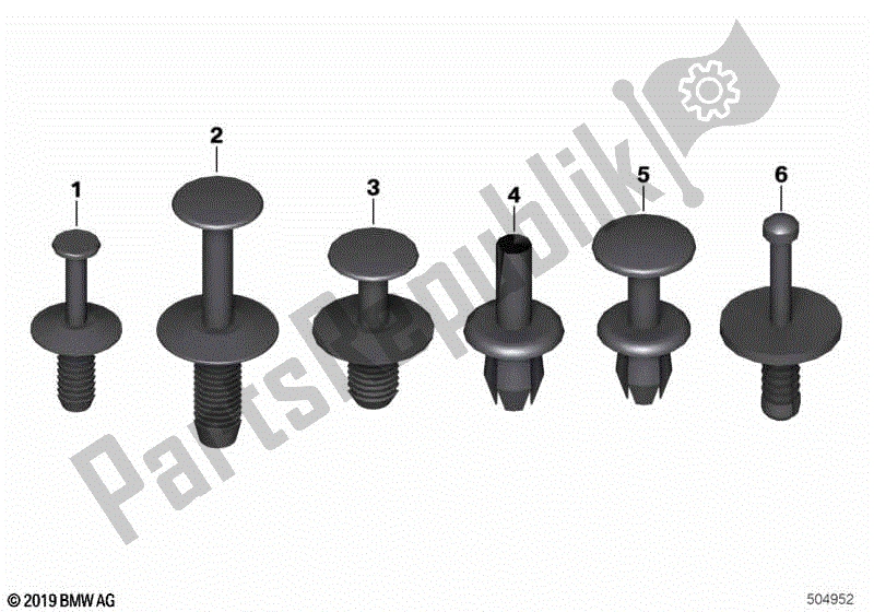 Todas las partes para Remache De Expansión de BMW R 1200 GS ADV K 51 2012 - 2018