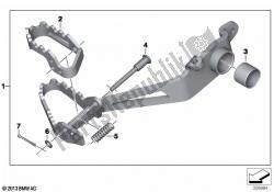 Footbrake lever, adjustable