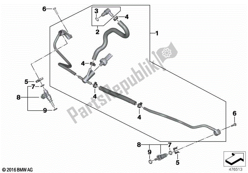 Todas las partes para Distribuidor De Combustible / Regulador De Presión de BMW R 1200 GS ADV K 51 2012 - 2018