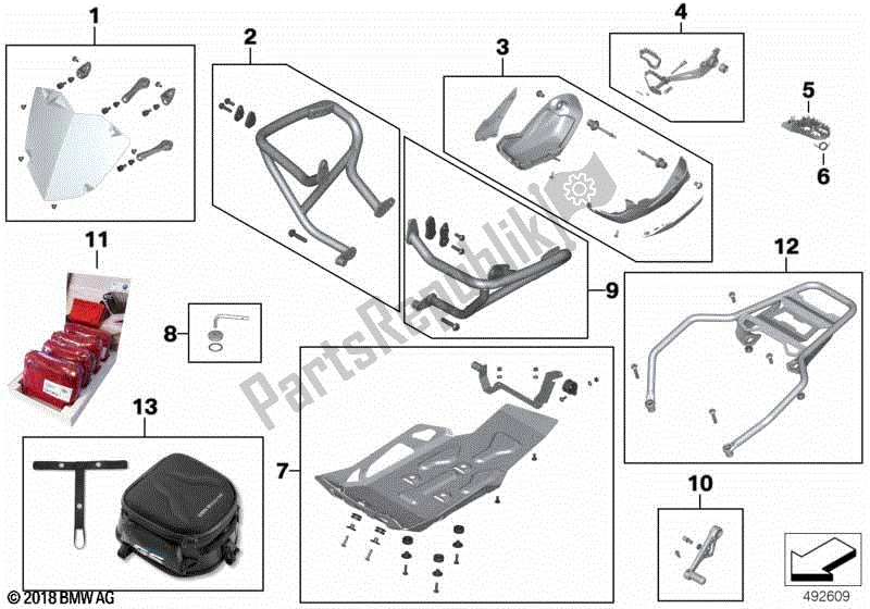 Todas las partes para Conversión De Trofeo Gs de BMW R 1200 GS ADV K 51 2012 - 2018