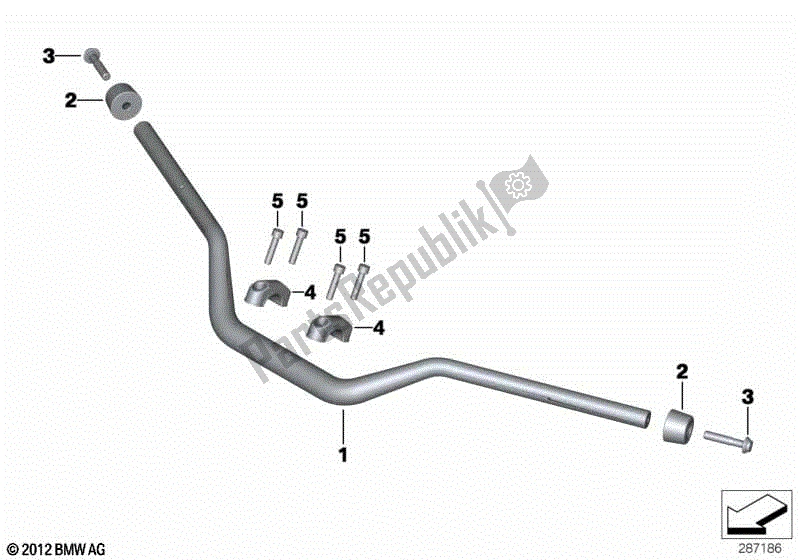 Alle onderdelen voor de Stuur van de BMW R 1200 GS ADV K 51 2012 - 2018