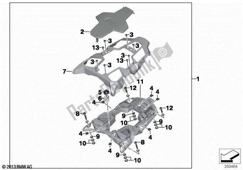 Alle onderdelen voor de Kit, Bagagerek, Passagiersstoel van de BMW R 1200 GS ADV K 51 2012 - 2018