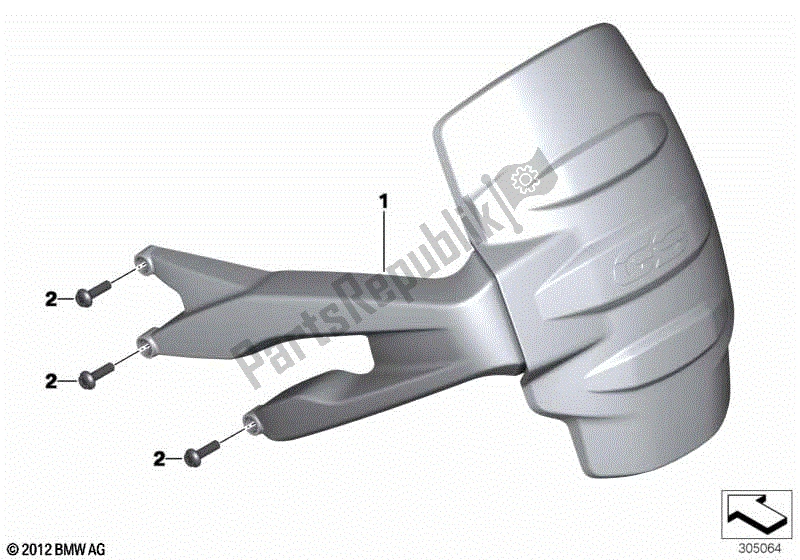 Todas las partes para Guardabarros Trasero de BMW R 1200 GS ADV K 51 2012 - 2018