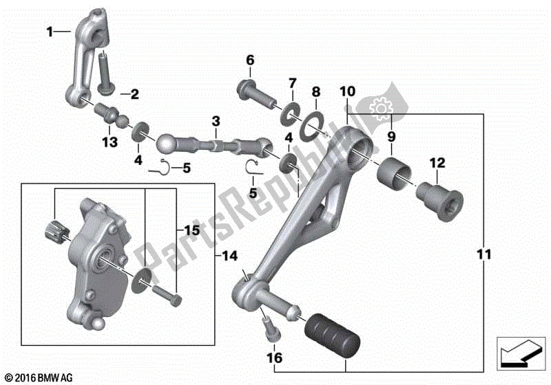 Alle onderdelen voor de Externe Schakelcontrolecomponenten van de BMW R 1200 GS ADV K 51 2012 - 2018