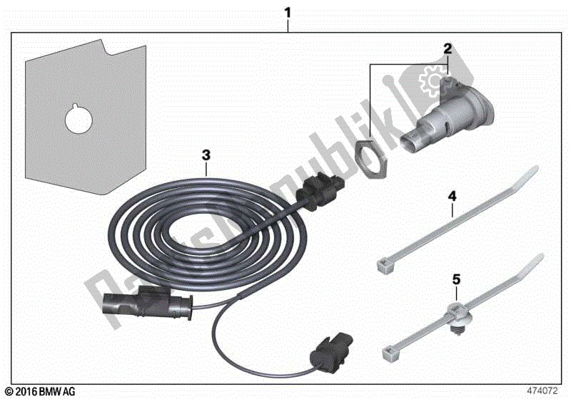 Todas las partes para Kit De Reequipamiento, Enchufe de BMW R 1200 GS ADV K 51 2012 - 2018