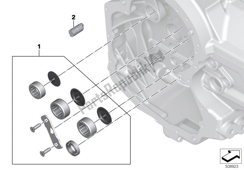 Alle onderdelen voor de Set Nokken. Dragende Transmissie Motor Einde van de BMW R 1200 GS ADV K 51 2012 - 2018