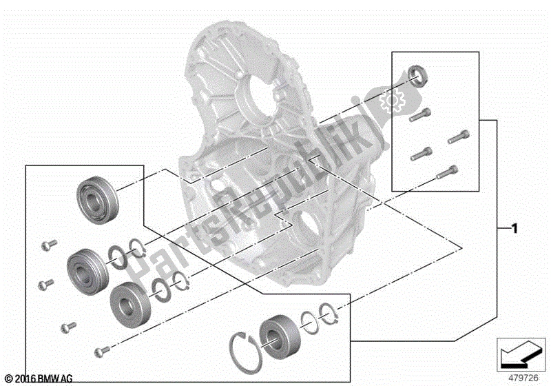 Toutes les pièces pour le Régler Le Couvercle De Différentiel De Roulement D'arbre à Cames du BMW R 1200 GS ADV K 51 2012 - 2018