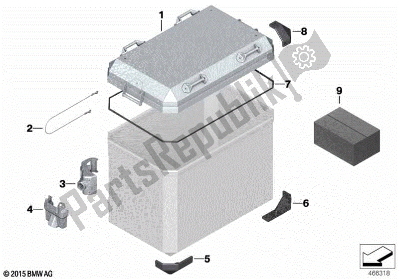 Todas las partes para Piezas Individuales, Caja De Aluminio de BMW R 1200 GS ADV K 51 2012 - 2018