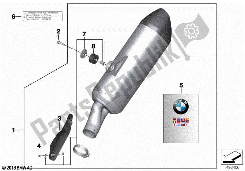 Todas las partes para Silenciador Deportivo de BMW R 1200 GS ADV K 51 2012 - 2018