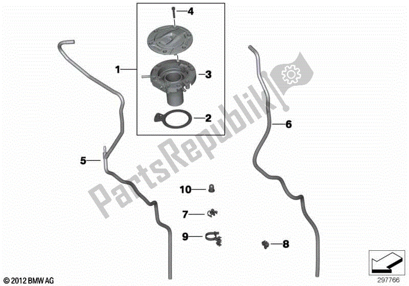 Alle onderdelen voor de Ventilatie, Emissiebewaking van de BMW R 1200 GS ADV K 51 2012 - 2018