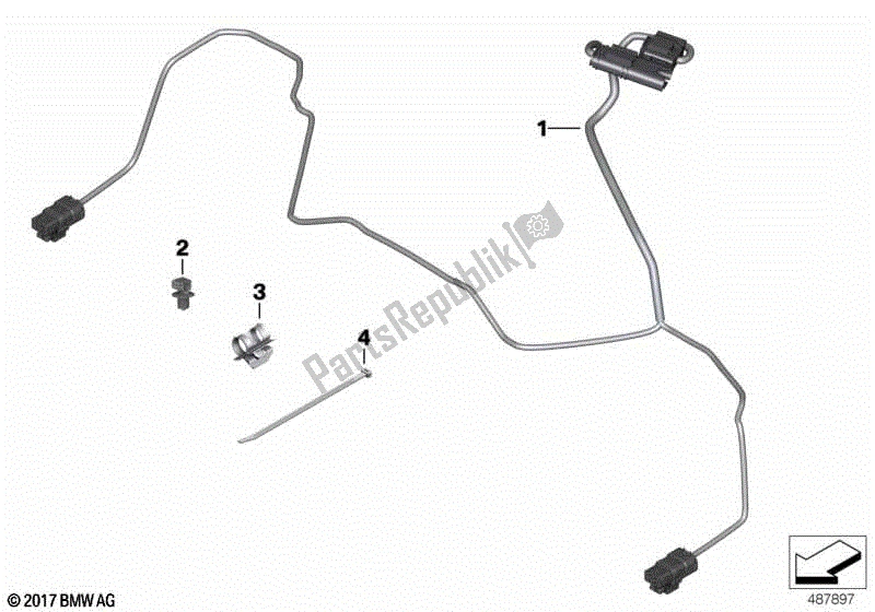 Alle onderdelen voor de Kabelboom Voor Extra Koplamp van de BMW R 1200 GS ADV K 51 2012 - 2018