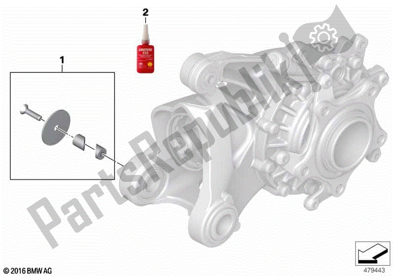 Todas las partes para Cubierta De Montaje De Transmisión Angular Mecanizada de BMW R 1200R K 27 2006 - 2010