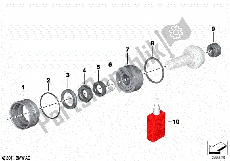 Todas las partes para Cojinete Para Piñón de BMW R 1200R K 27 2006 - 2010