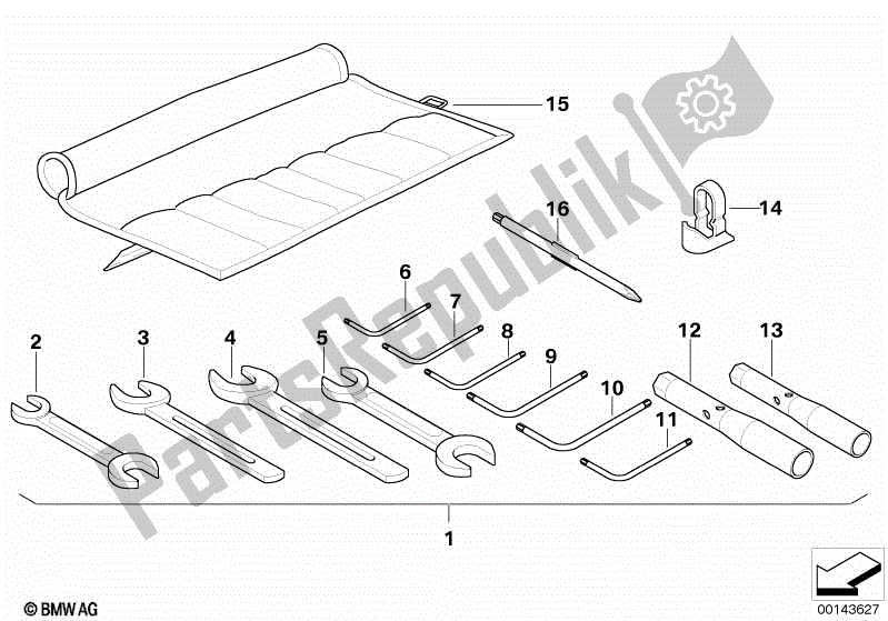 Todas las partes para Herramienta De Coche, Kit Complementario de BMW R 1200R K 27 2006 - 2010