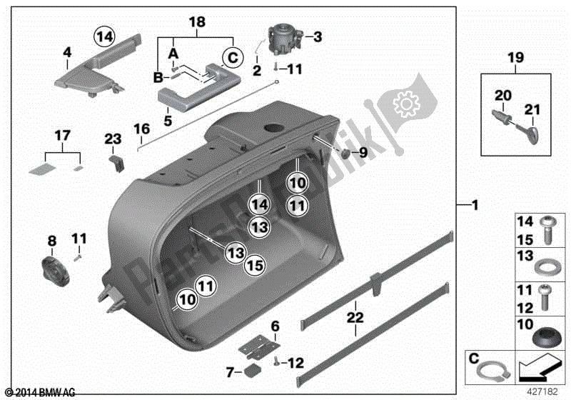 Toutes les pièces pour le Boîtier, Partie Inférieure du BMW R 1200R K 27 2006 - 2010